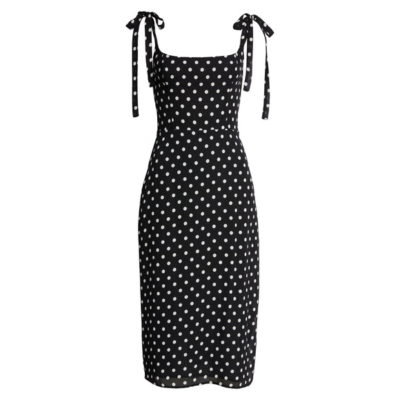 Reformation Dresses & Skirts - NWT Reformation Besse Midi Dress Black and White Polka Dot Size 4